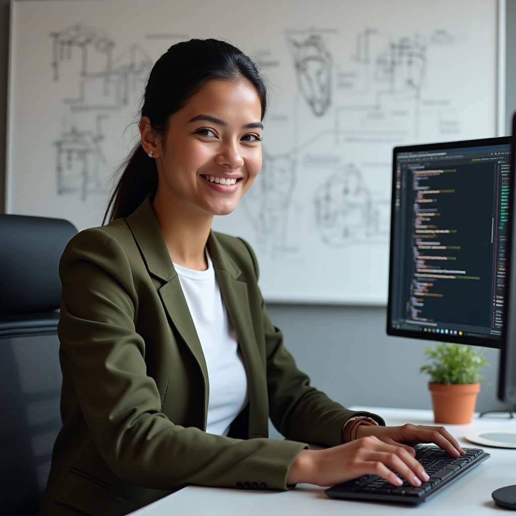 Equipo de desarrollo trabajando en mejoras del software ecuestre